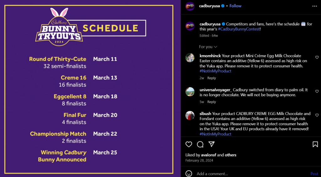 A successful campaign by Cadbury USA