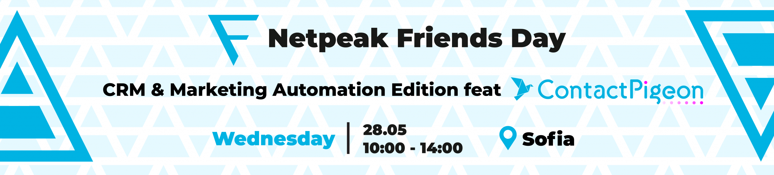 Netpeak Friends Day featuring ContactPigeon