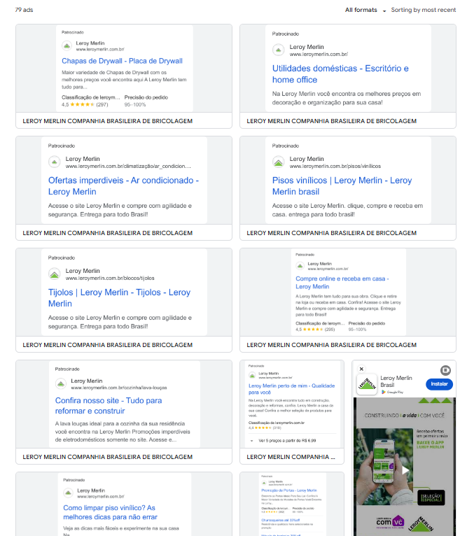 Leroy Merlin's performance ads