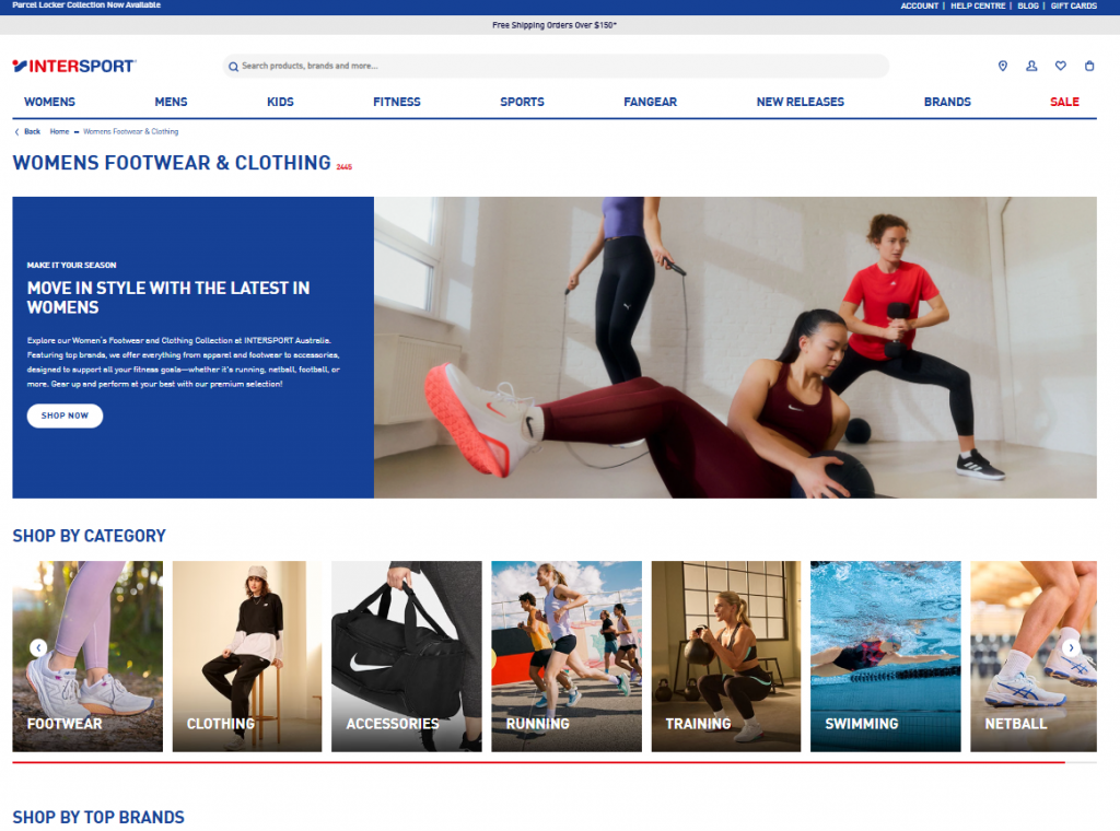Intersport category page