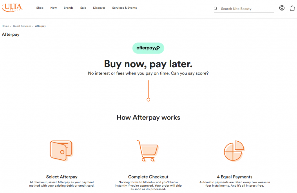 Ulta Beauty Cart Checkout