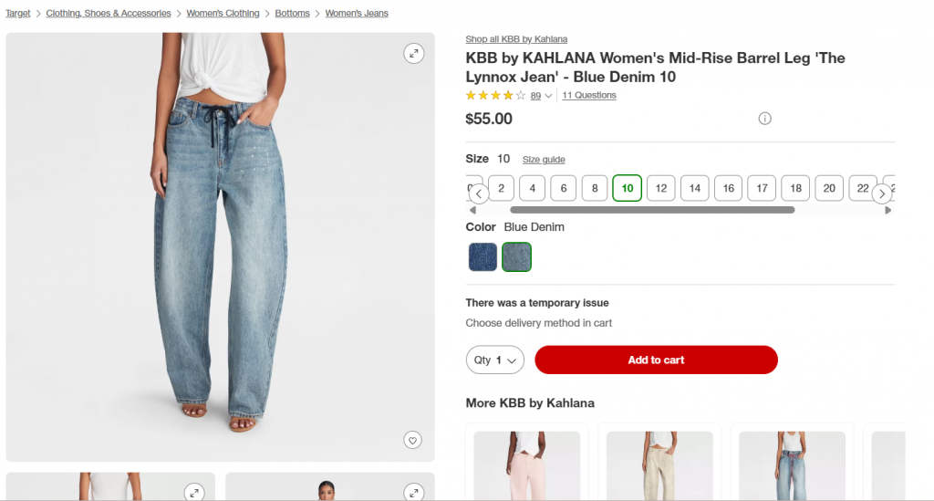 Target marketing strategy: Target's product page