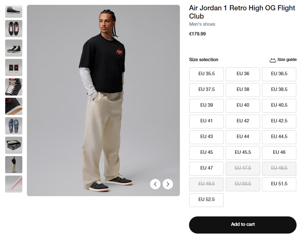 Nike Product Page