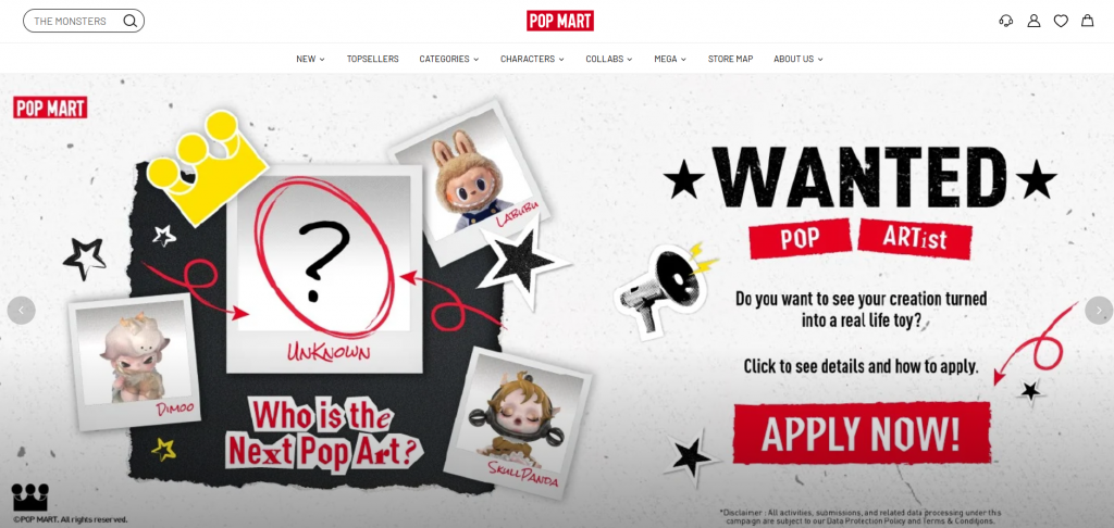 Pop Mart homepage